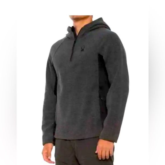 Spyder Other - NWT Spyder Gray Black Polar Boundless Half Zip Pull Over Hoodie Men’s Size XL